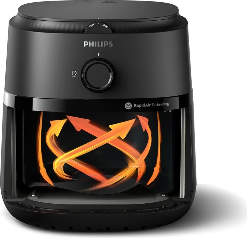 Furrë me ajër Philips NA120/00, 4.2 L, 1500 W, e zezë