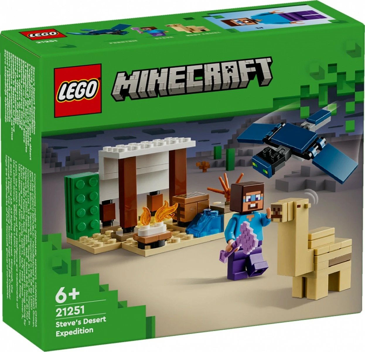 Set LEGO Minecraft Steve’s Desert Expedition 21251, 75 pjesë, plastikë