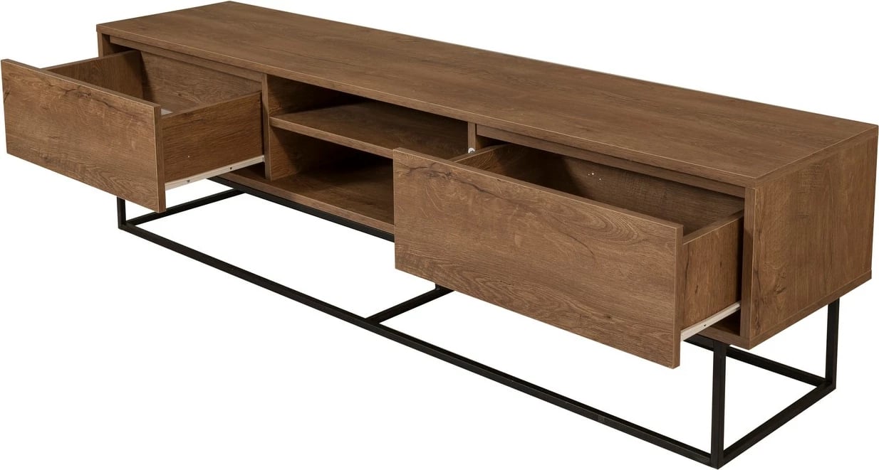 Set mobiljesh për dhomë dite Skye Decor, Laxus Takım 7, ngjyrë arrë dhe e zezë