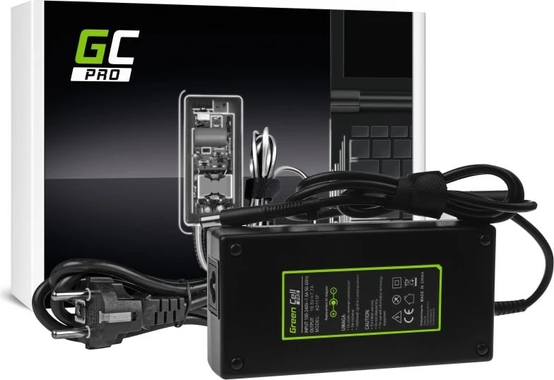 Adapter për laptop Green Cell AD111P, i zi