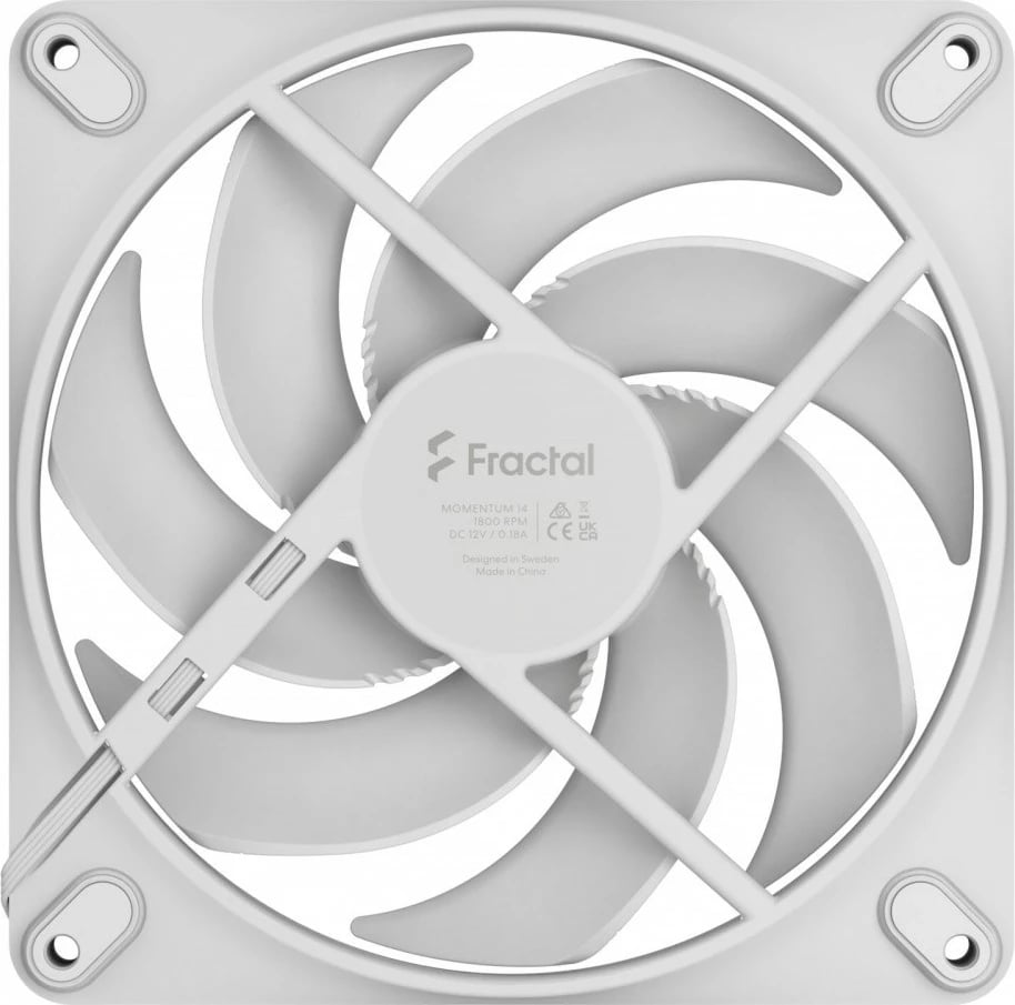 Ventilator kase Fractal Design Momentum 14, 140mm, i bardhë