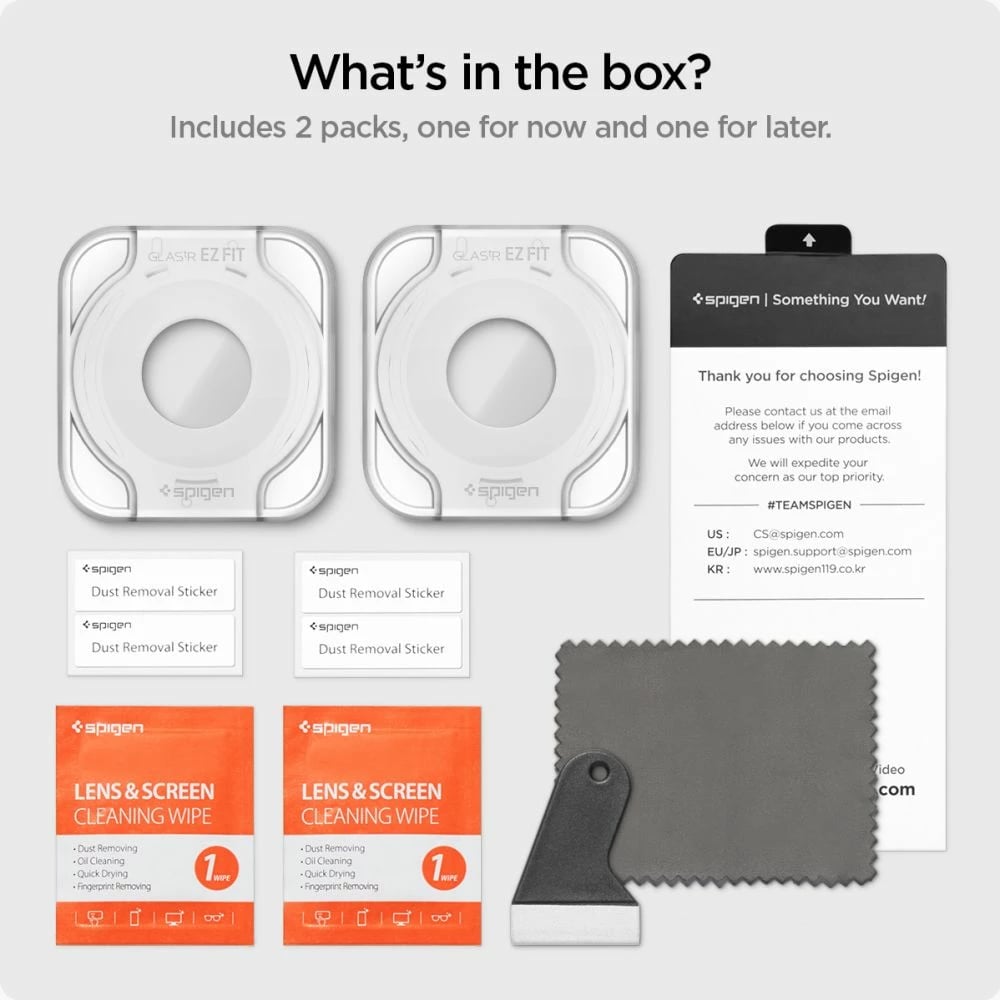 Xham i temperuar Spigen Glas.tR EZ Fit për Samsung Galaxy Watch 6 Classic 47mm, 2 copë