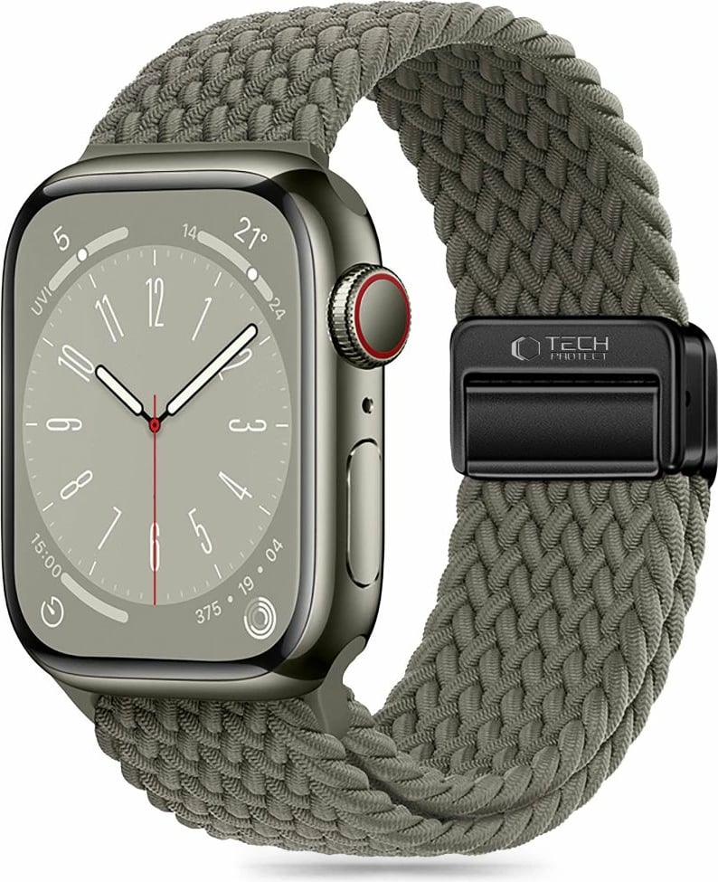 Rrip najloni për Apple Watch Tech-Protect Nylonmag, 42/44/45/49 mm, i gjelbër
