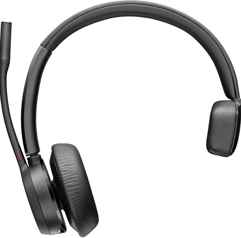 Kufje mono POLY Voyager 4310-MS-Teams me Bluetooth, USB-C, bazë karikimi, e zezë