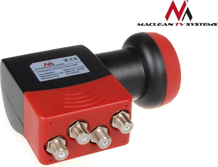 Konvertues satelitor Quad Maclean MCTV-671, 4 dalje, i zi/kuq