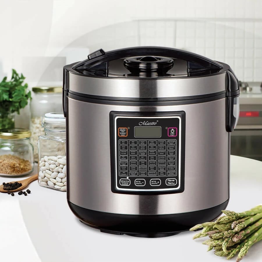 Multicooker Feel-Maestro MR-793, 5 L, 42 programe, 900 W, ekran LCD, i zi/argjendtë Multicooker Feel-Maestro MR-793, 5 L, 42 programe, 900 W, ekran LCD, i zi/argjendtë