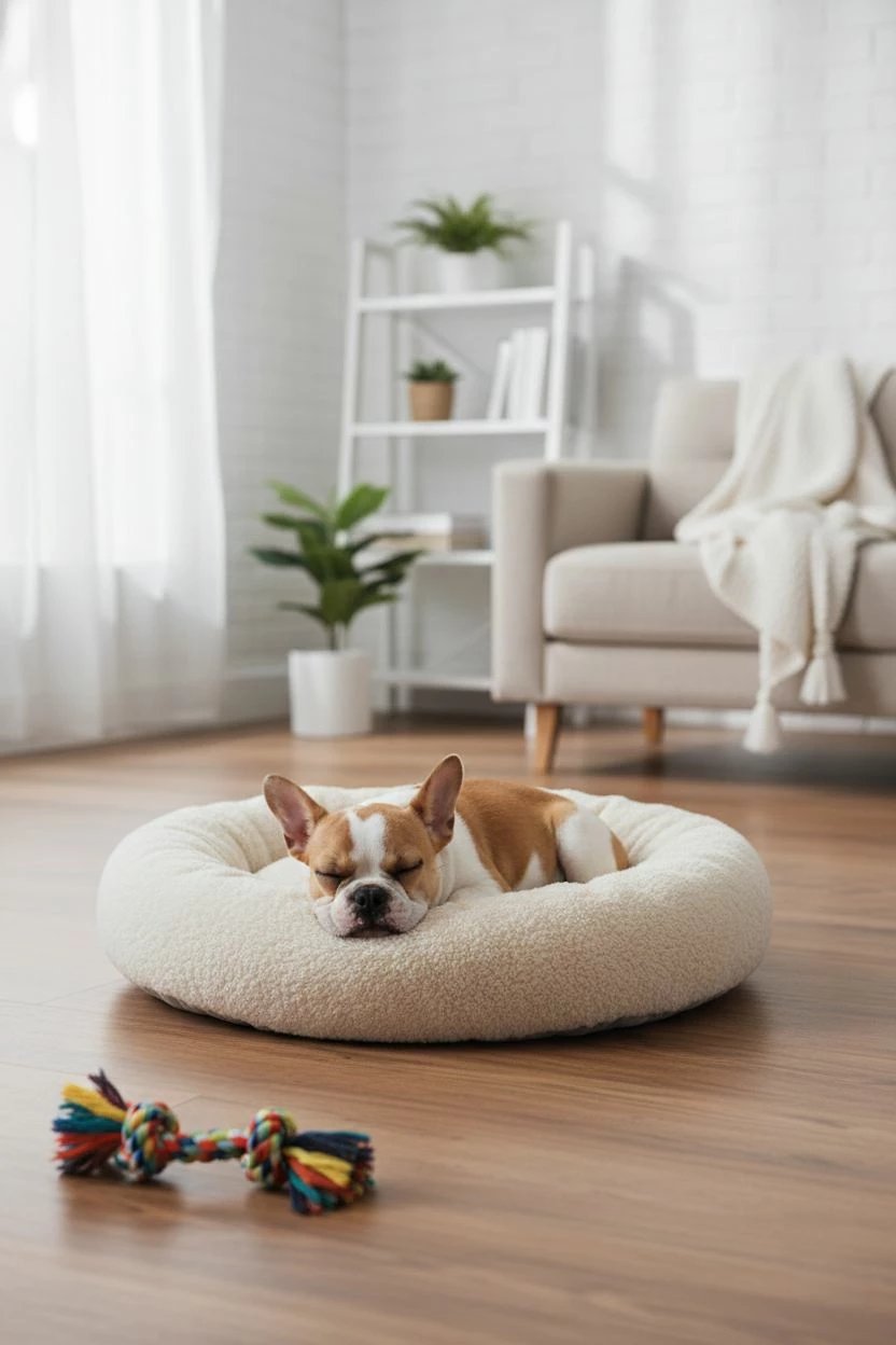 Shtrat për kafshë Paws & Whiskers, Pugalo XL, krem