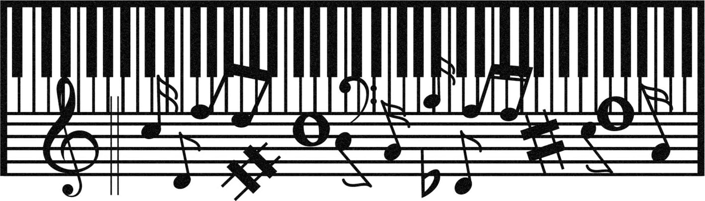 Aksesor dekorativ metalik për mur, piano, Wallity - M121 Aksesor dekorativ metalik për mur, piano, Wallity - M121