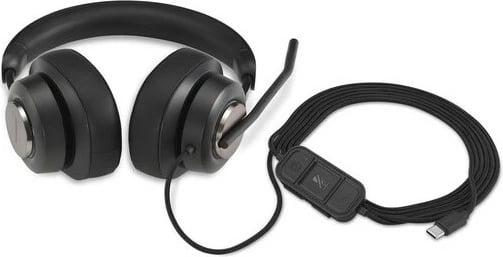 Kufje Kensington H2000 USB-C, me kabllo, për zyrë/qendër thirrjesh, të zeza