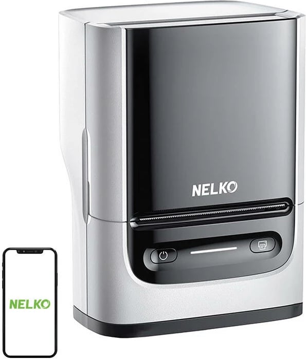 Printer etiketa termik Nelko PM220, Bluetooth, 1200 mAh, i bardhë