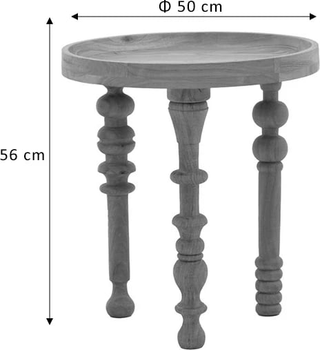Set tavolinash anësore 2 copë Kelly dru akacie natyrale