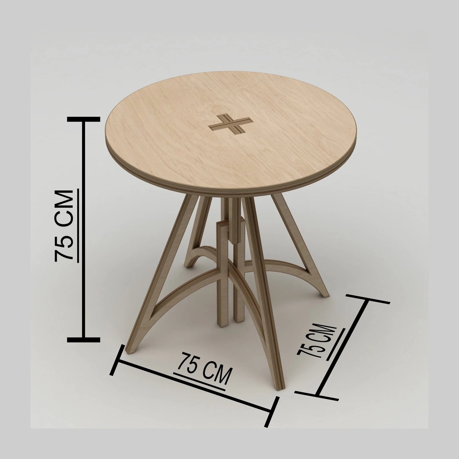 Tavolinë ngrënieje, dru natyral, Skye Decor Orbis
