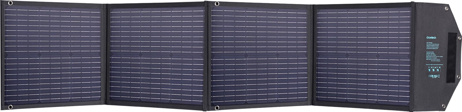 Karikues diellor i palosshëm Choetech SC009-V2, 100W, 2x USB-A, USB-C, i zi