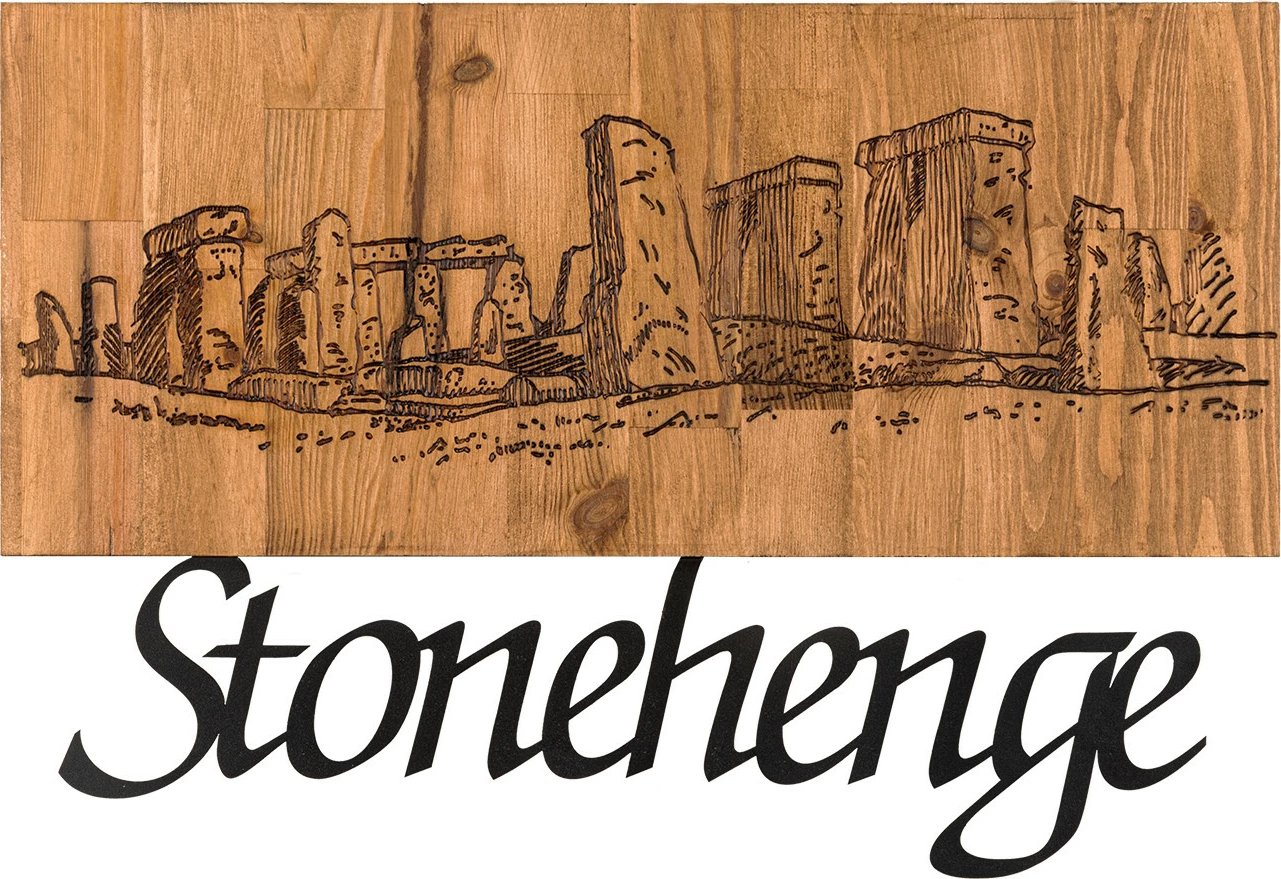 Aksesor dekorativ për mur, dru, Stonehenge, Wallity