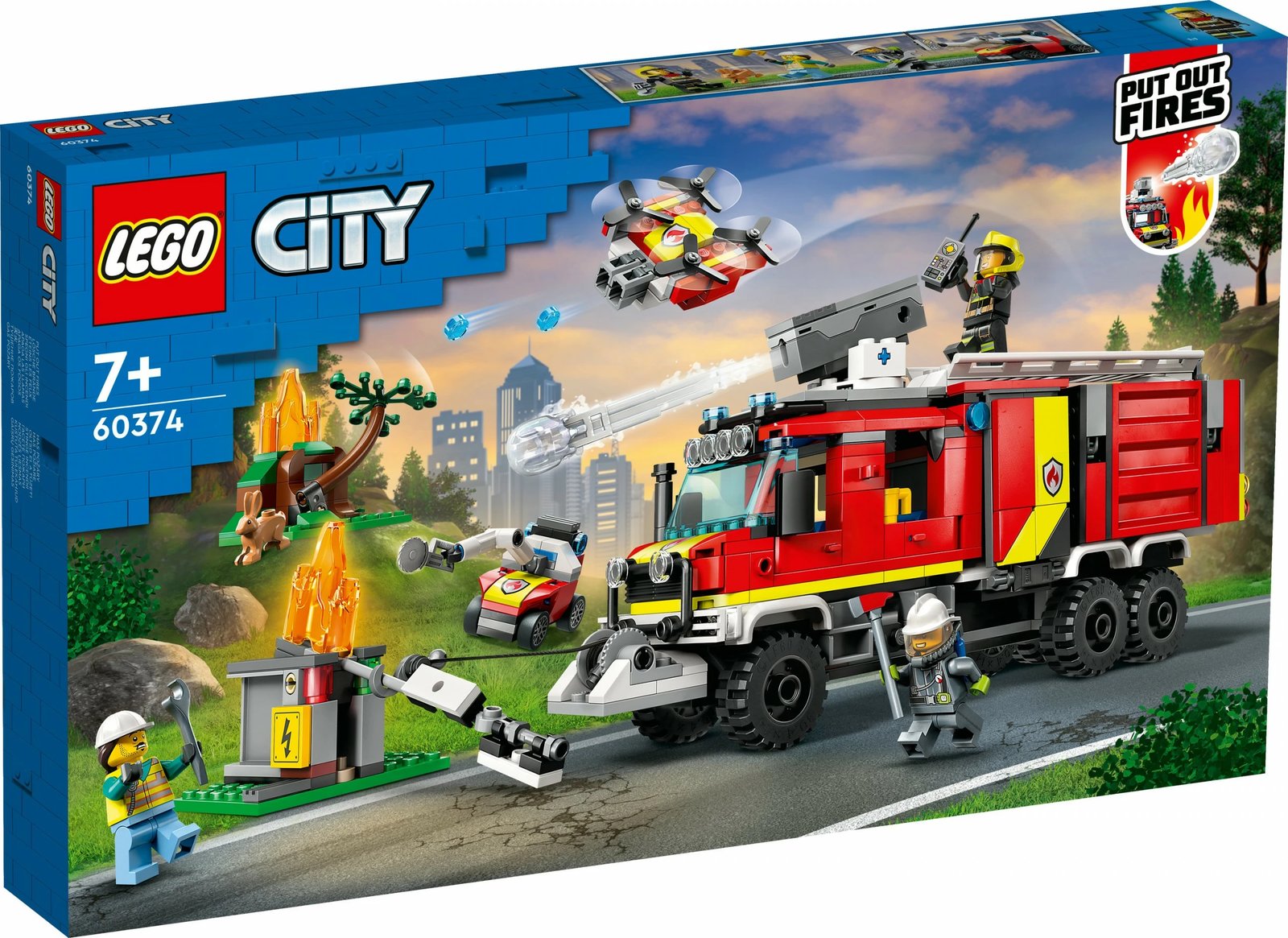 Set ndërtimi LEGO City Fire Command Unit, 502 pjesë, plastikë, shumëngjyrëshe