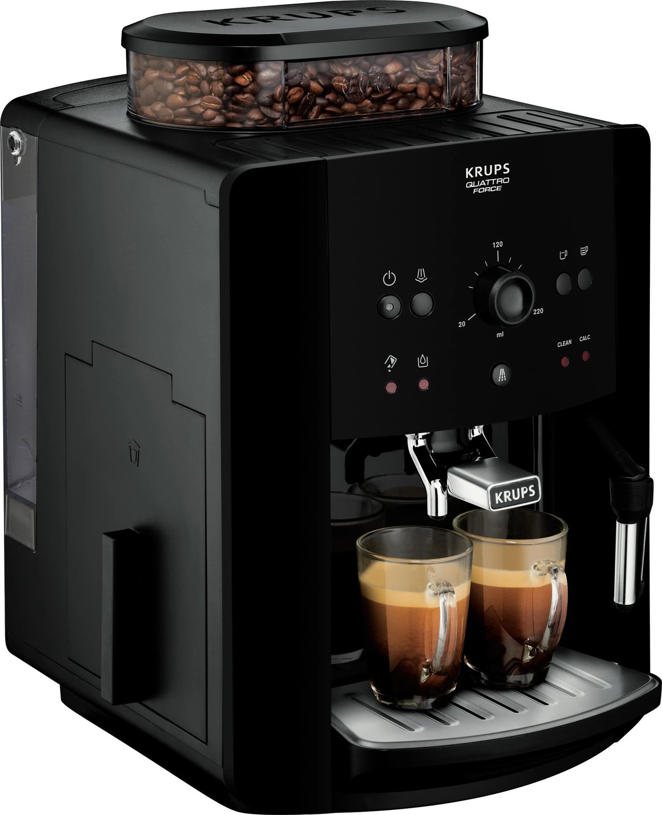 Aparat kafeje Krups Quattro Force, automatik, 260g, i zi