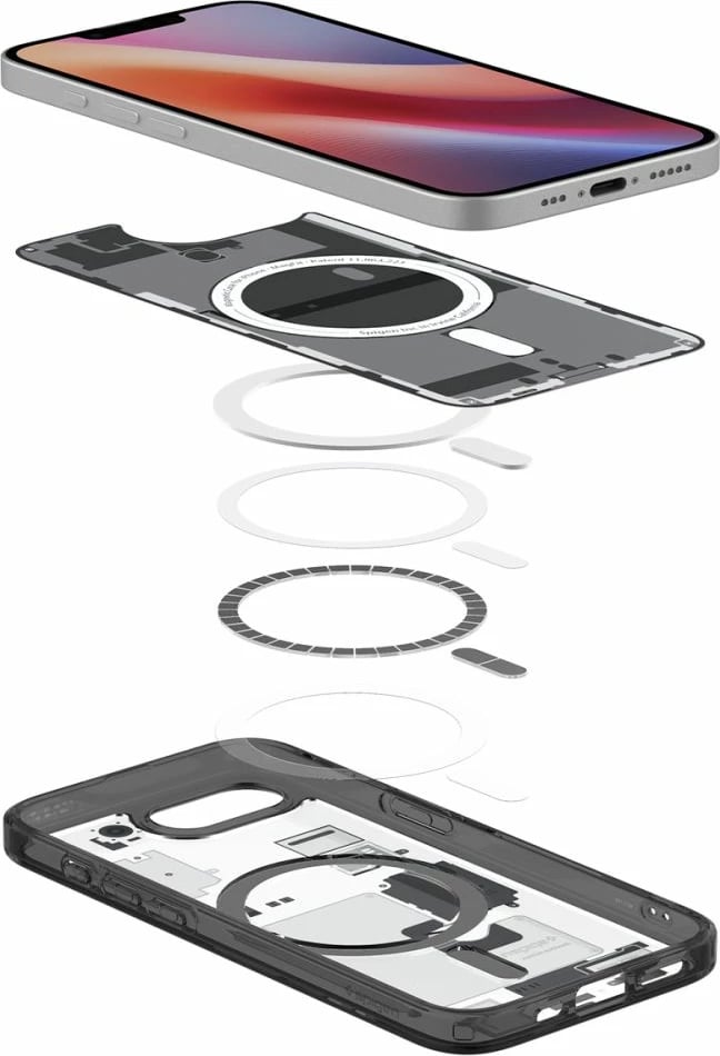 Mbështjellës, Spigen, Ultra Hybrid MagSafe Zero One për iPhone 16e, TPU+PC, MagSafe, Air Cushion, e zezë