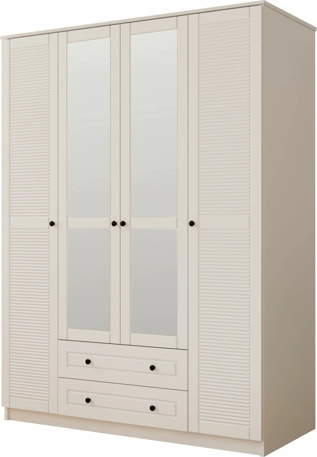 Dollap garderobe Skye Decor, ngjyrë e bardhë mat, Rb-063-03