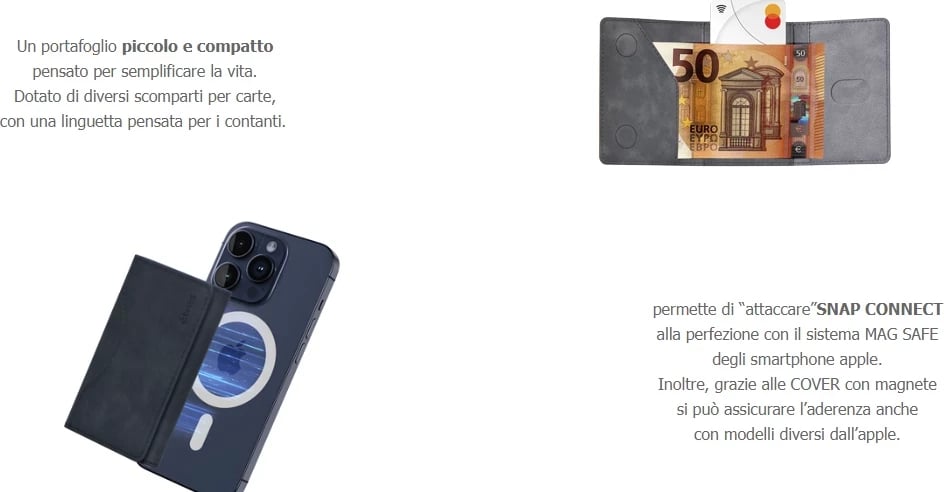 Portofol Etres Smart Wallet Classic ngjyrë kafe