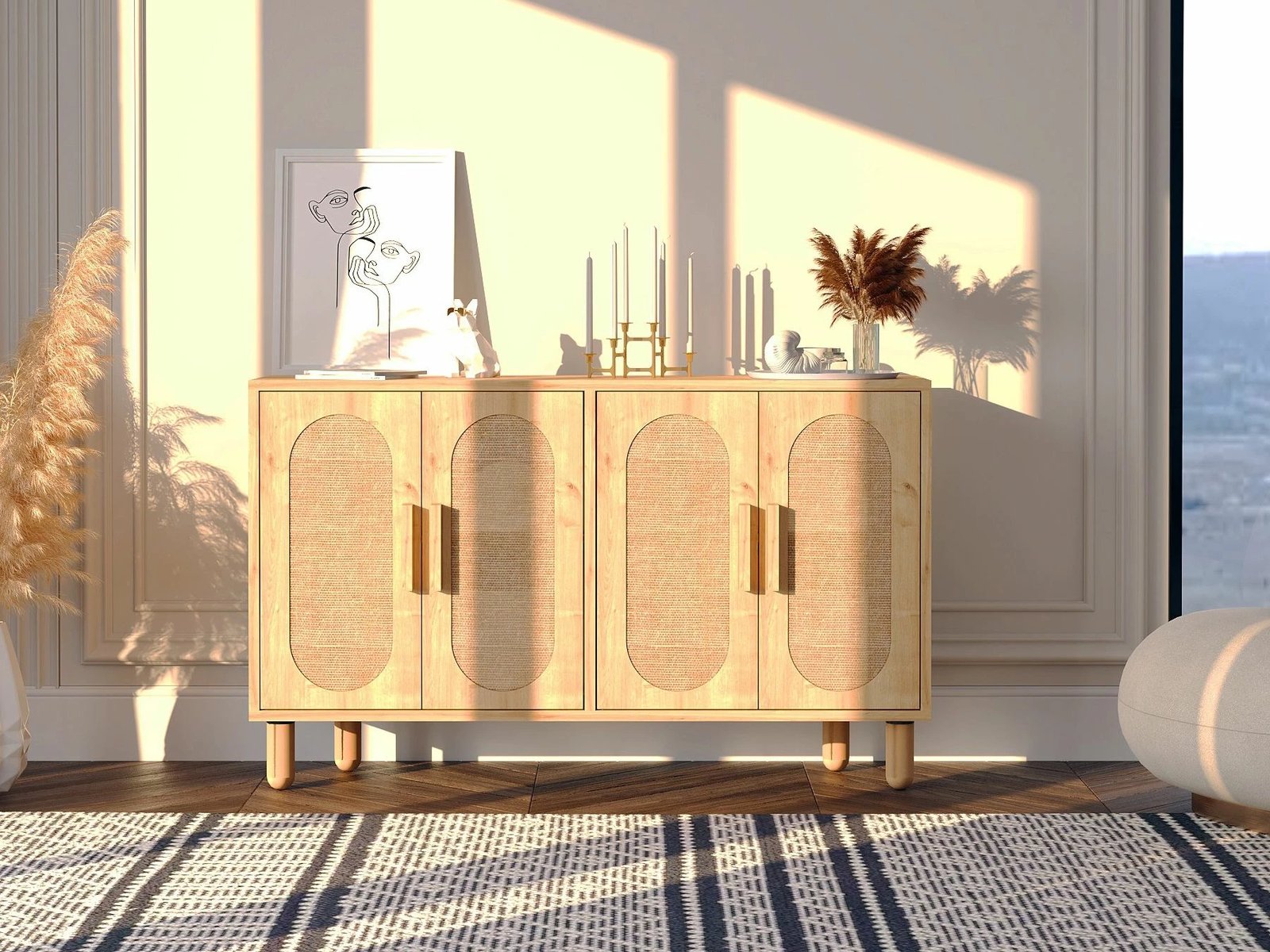 Konsol Skye Decor, ngjyrë lisi Sapphire, Vera