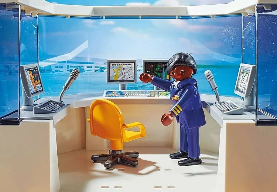 Set figurina Playmobil City Action 71153, Aeroport me Aeroplan, plastikë
