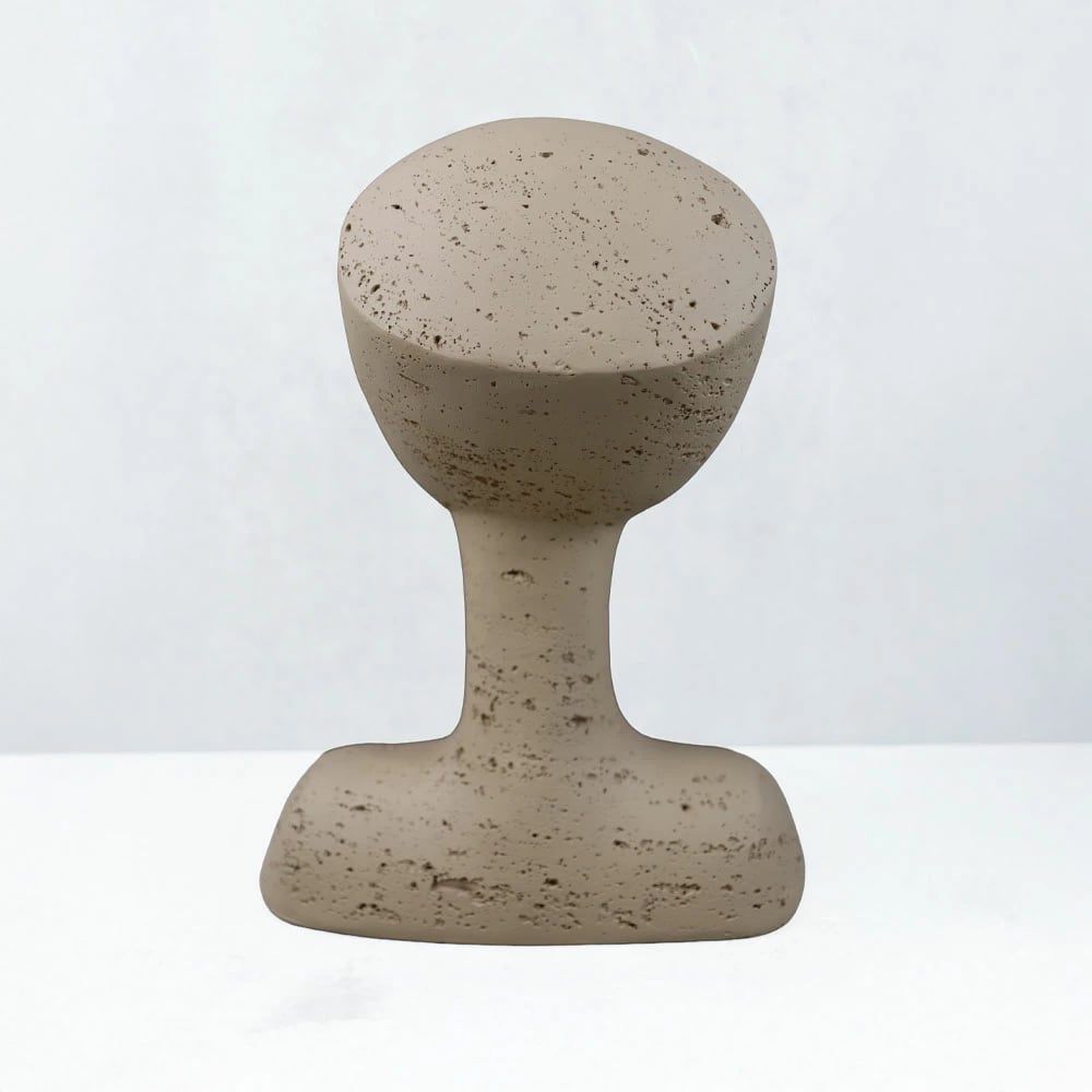 Dekor fytyre AURA I, rrëshirë, ngjyrë kafe e çelët, 19x14x26cm