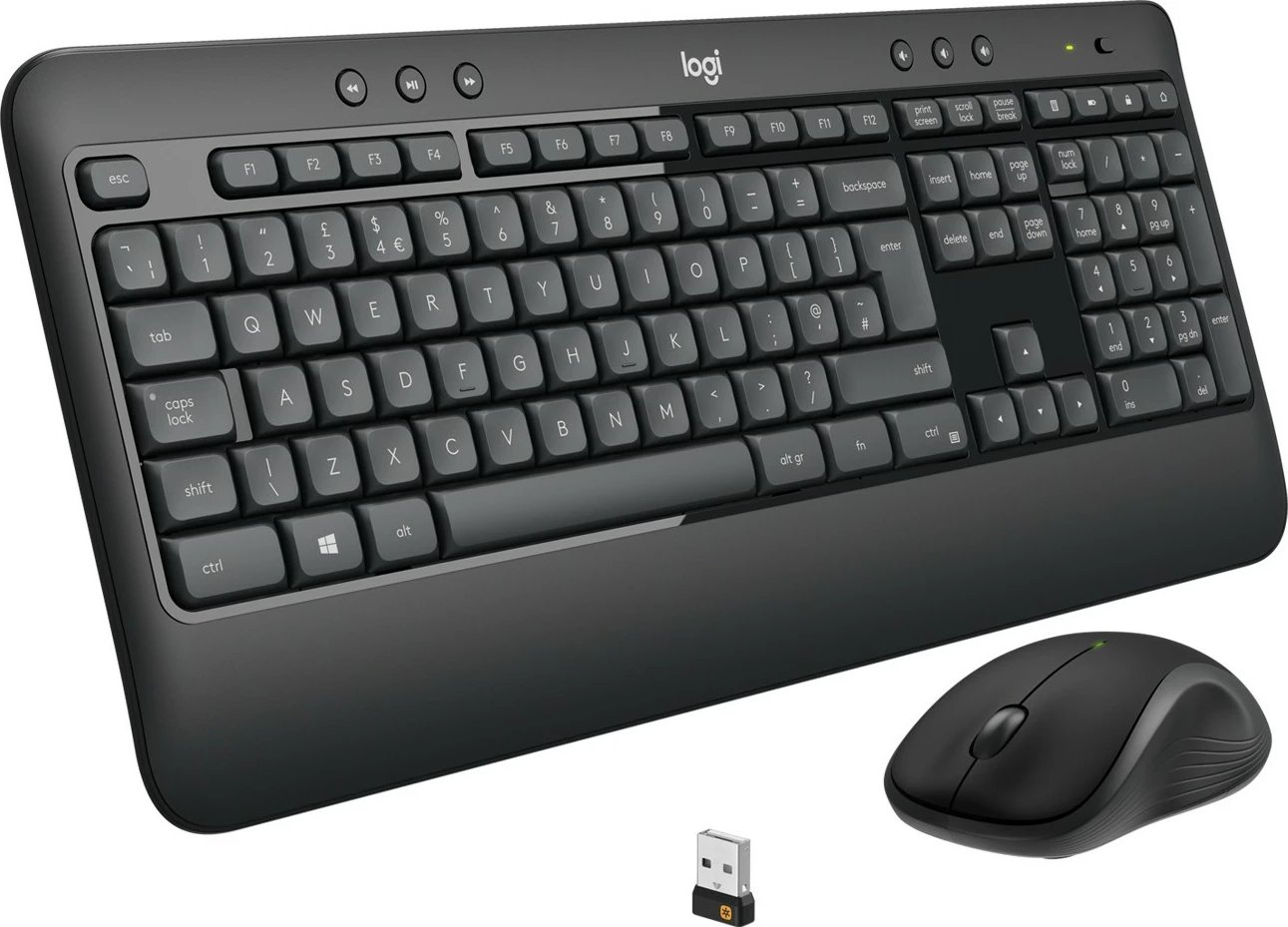 Tastierë dhe maus Logitech MK540 Advanced, Wireless, USB, QWERTZ, E zezë, E bardhë