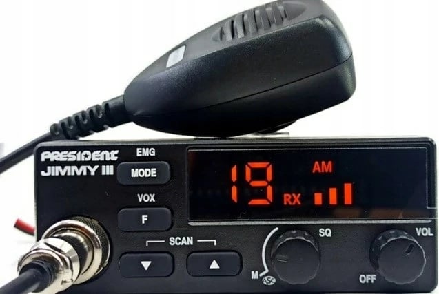 Radio CB PRESIDENT JIMMY III, 40 kanale, 4W, 13.2V, zi