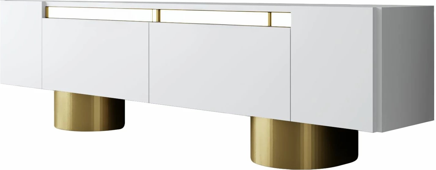 Komodë TV Hanah Home, Bohem, e bardhë dhe ari