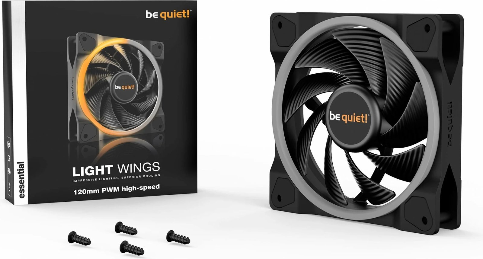 Ventilator kase Be Quiet! Light Wings 120mm ARGB PWM High Speed, i zi
