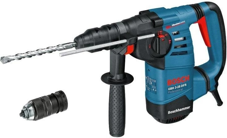 Çekiç elektrik BOSCH GBH 3-28 DFR, 800W, 3.1J, 3.6kg, me dorezë dhe mandrinë 13mm