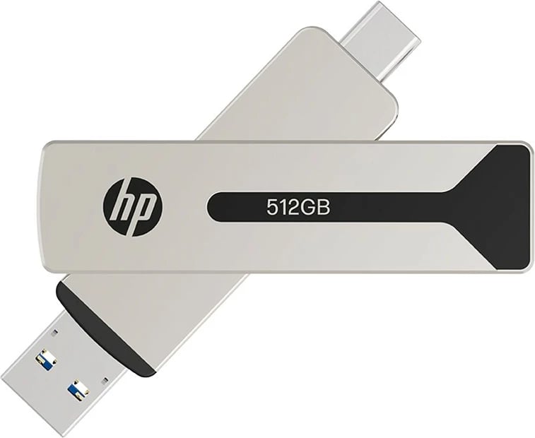 Pendrive HP 911 Pro, 512GB, USB 3.2/USB-C, Nickel