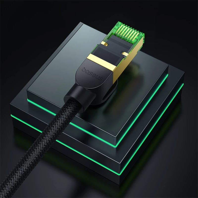 Kabllo rrjeti Baseus RJ45 Cat 8, 8m, 40Gbps, e zezë