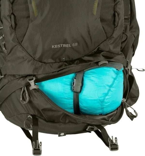Çantë shpine për trekking Osprey Kestrel 48 khaki S/M