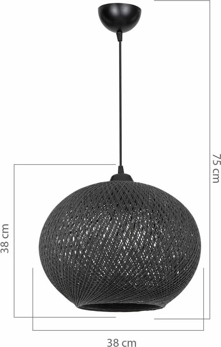 Dritë tavani Leshia Ε27 e zezë D38x38cm Dritë tavani Leshia Ε27 e zezë D38x38cm