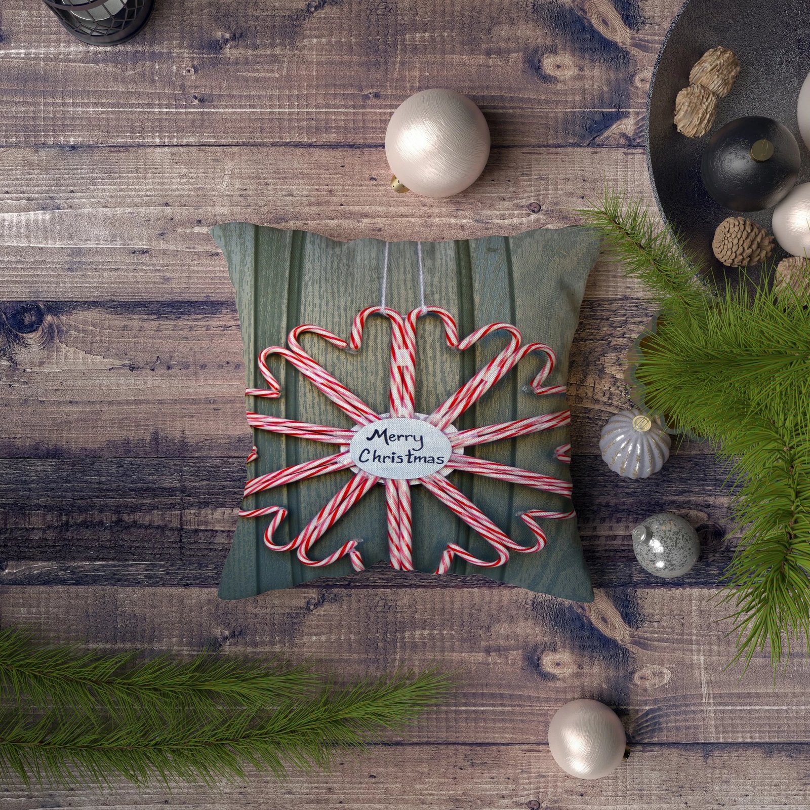 Jastëk dekorativ Aberto Design, NYXMAS121, shumëngjyrësh, 43x43cm