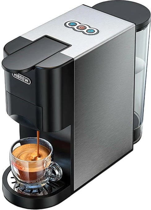 Aparat kafeje kapsulë HiBREW H3A 4-në-1, 1450W, 1L, i zi