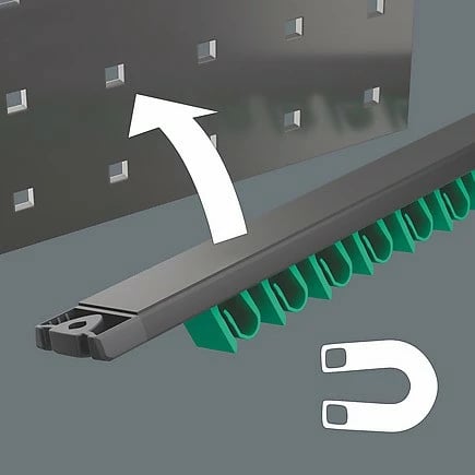 Set çelësa unazorë me ratchet Wera Joker 6000, 5 copë, 8-19mm, mbajtëse magnetike, inox, zi/argjendtë