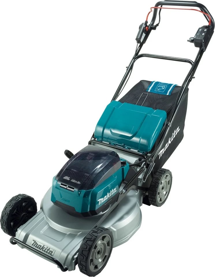 Kositës bari Makita DLM537Z, me bateri 18V, 53cm, kapacitet 70L, zi/blu/metalike