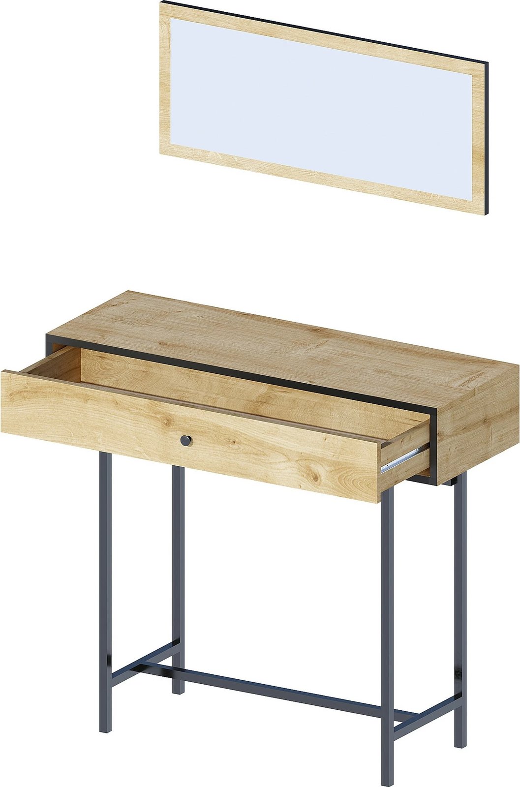 Komodë Hanah Home, Pera - lisi safir, e zezë