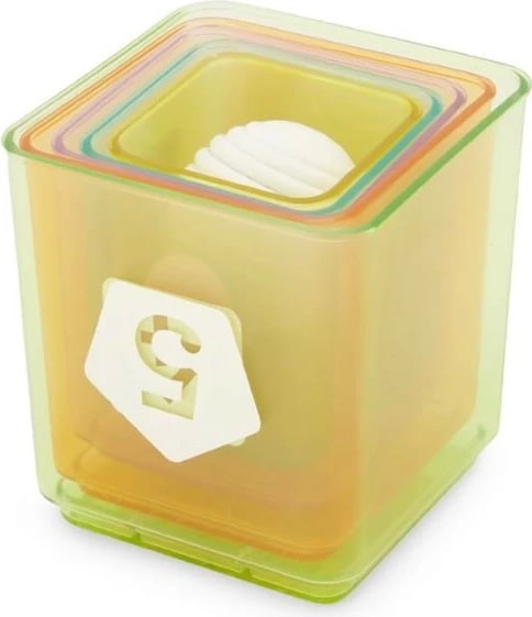 Set gotash edukative B-kids Infantino Cups & Ball, 5 pjesë, multingjyrëshe