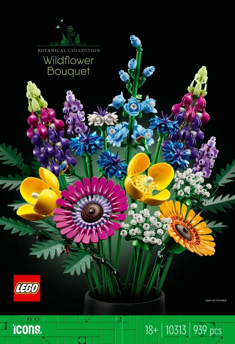 Set ndërtimi LEGO Icons Bouquet of Wildflowers 10313, 939 pjesë, shumëngjyrësh