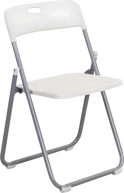 Karrige e palosshme Daxton PP bardhë-argjendtë 49x46.5x73.5cm