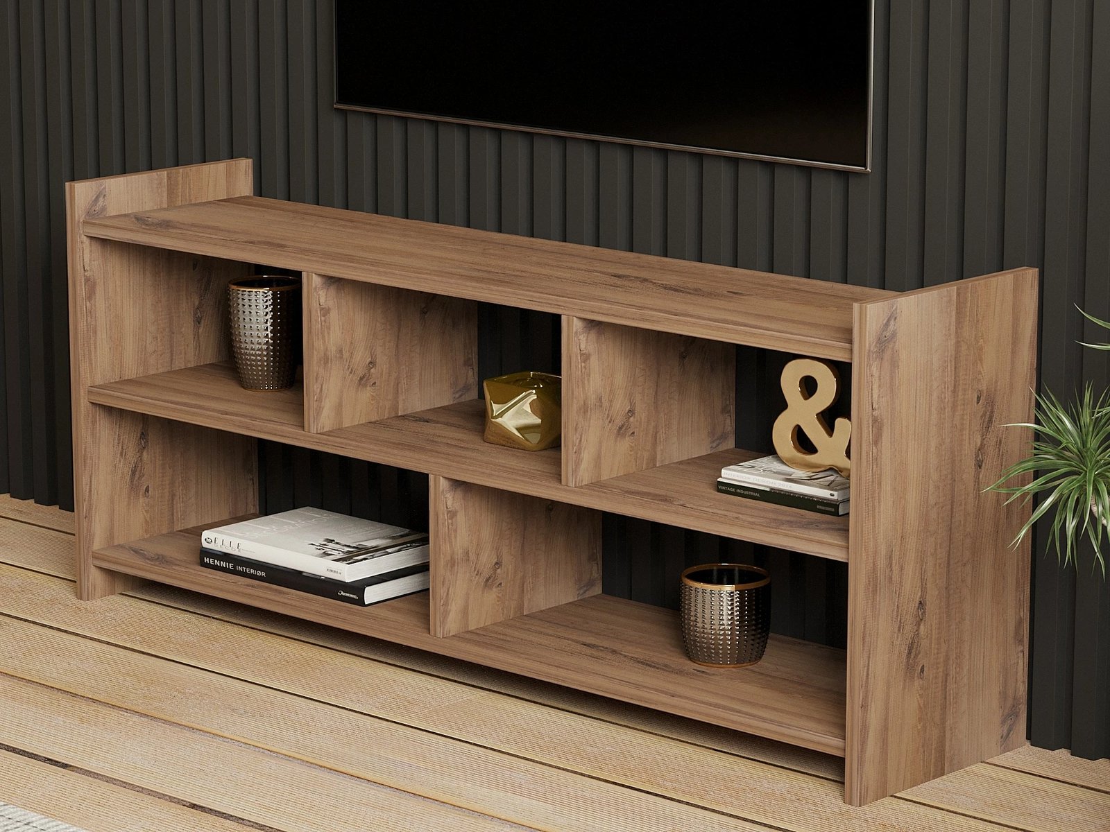 Komodë TV Hanah Home, ngjyrë Atlantic Pine, Pera