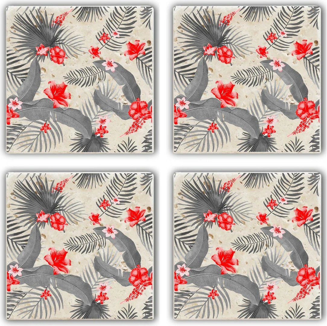 Set nënshtruesish xhami, shumëngjyrësh, 4 copë, TAB7696254