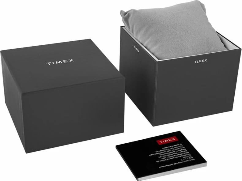 Orë dore për meshkuj Timex, e zezë