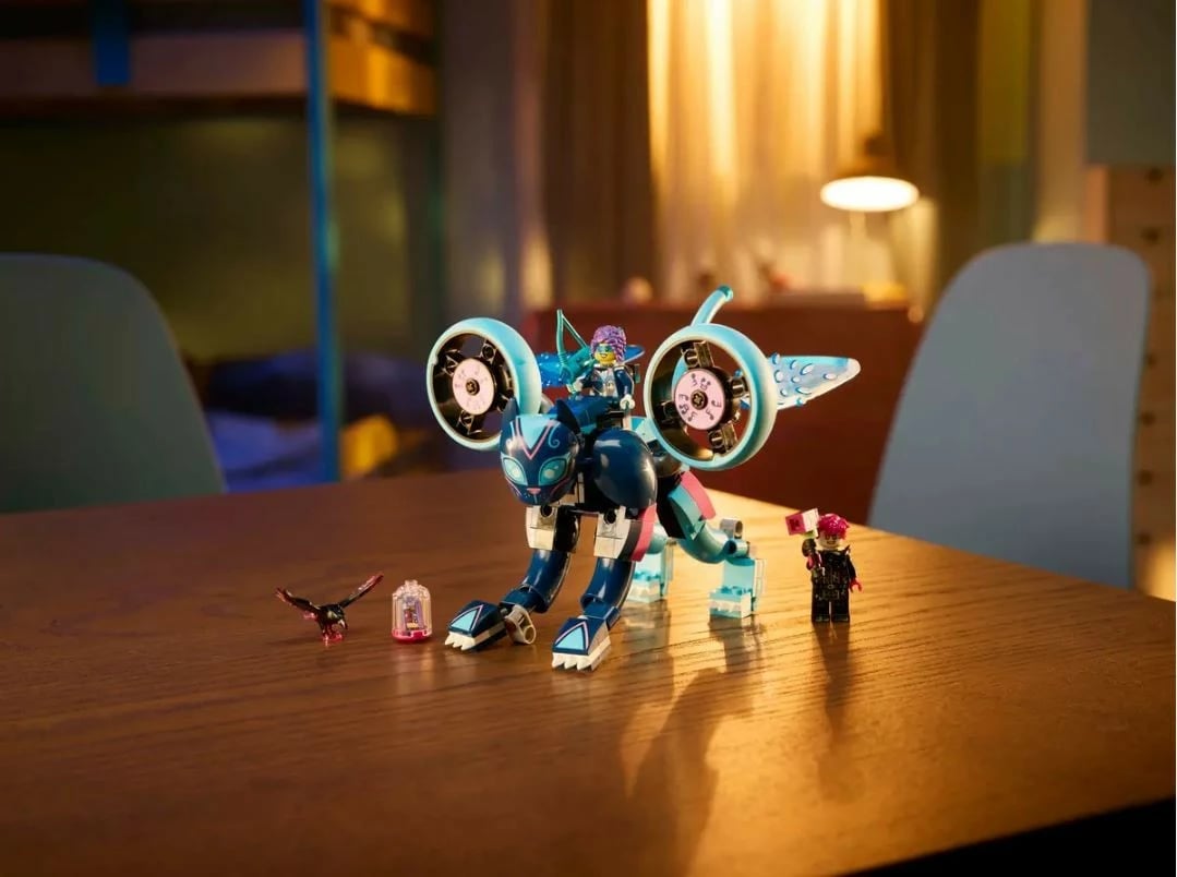Set LEGO DREAMZzz Cat Motorcycle Zoey 71479, 226 pjesë, për fëmijë, Plastikë