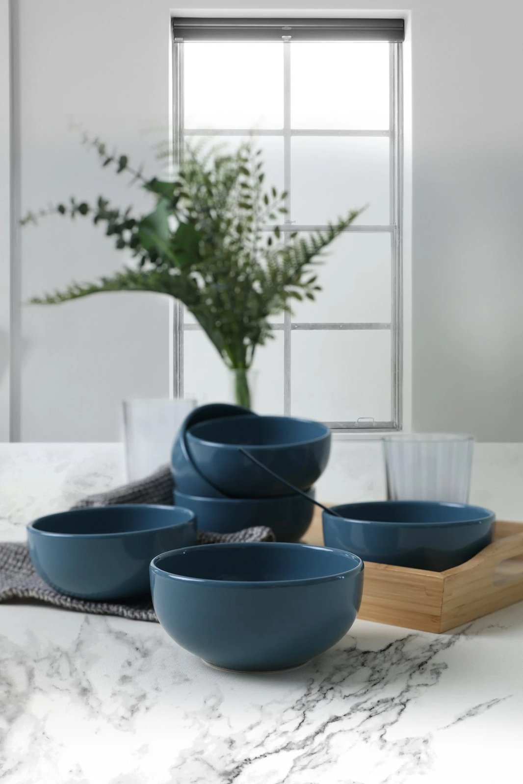 Set tasash qeramike (6 copë), Hermia Concept, X00017446, ngjyrë kaltër