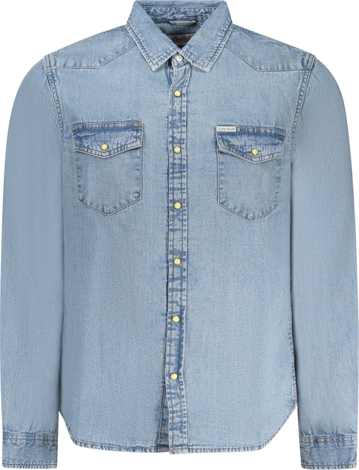 Këmishë për meshkuj GUESS JEANS, e kaltër