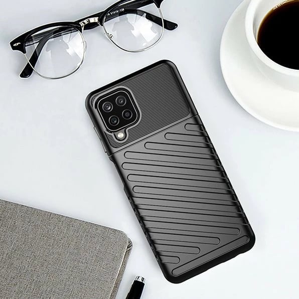 Mbështjellës Hurtel Thunder Case për Samsung Galaxy A22 4G, TPU, i zi